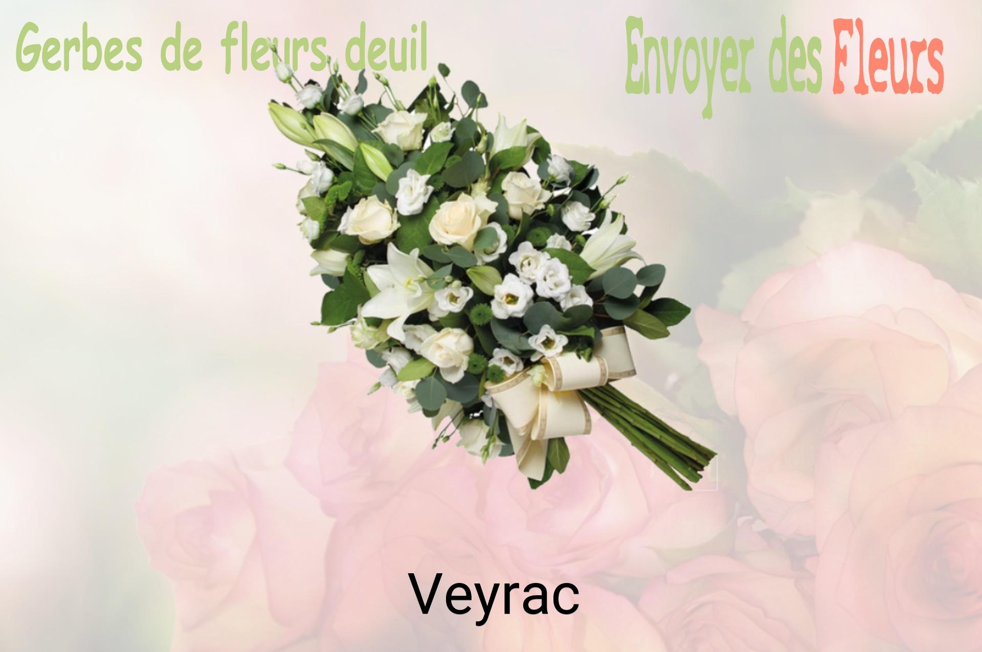 Gerbe de fleurs de deuil livrée à Veyrac